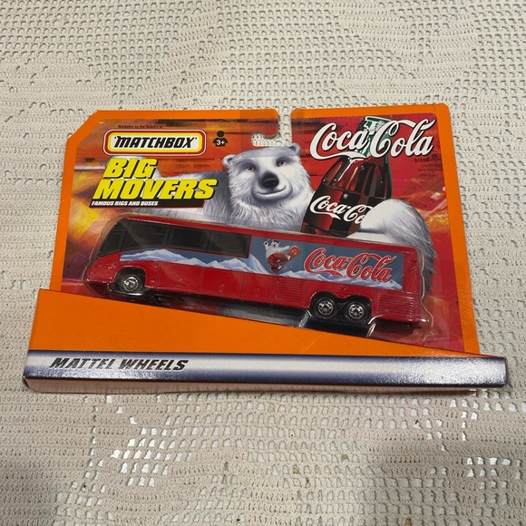 Vintage 1999 Matchbox Big Movers Coca-Cola Bus Mattel Wheels Fast Shipping!!! - Picture 1 of 7